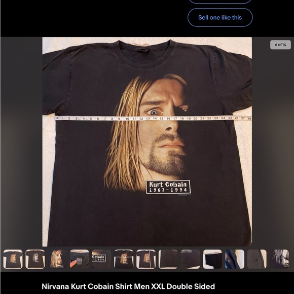 Vintage Kurt Cobain t shirt xxl 90s Rockvolution ultra rare! - Picture 2 of 7